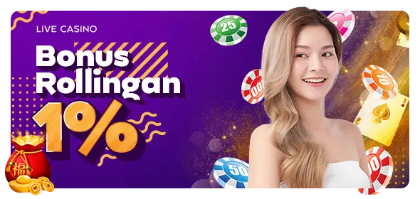 BONUS ROLLINGAN LIVECASINO 1%